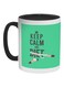 Keep Calm And Diet Printed Coffee Mug Black/Green/White 11ounce