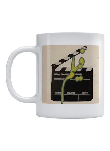 Film Printed Coffee Mug White/Beige/Black