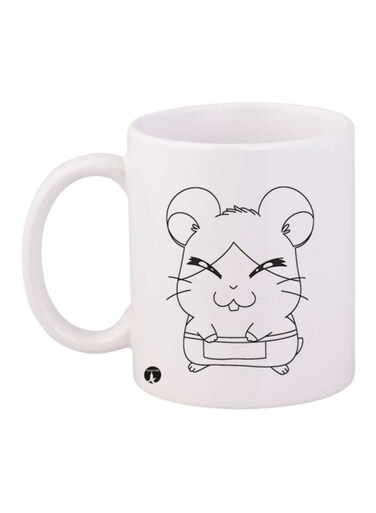 Anime Hamtaro Printed Mug White/Black Standard Size