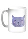 Happy Cat Printed Coffee Mug Blue/White 11ounce