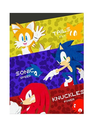 Video Game Sonic Metal Plate Poster Multicolour 15x20centimeter