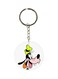 Dual Side Disney Character Printed Keychain Silver/Green/Pink