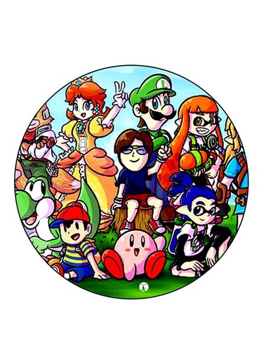 Video Game Characters Printed Fridge Magnet Multicolour