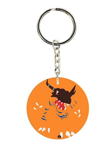 Anime Digimon Double Side Printed Keychain