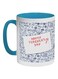Happy Teacher's Day Printed Coffee Mug Blue/White/Red 325ml