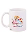 Cartoon Printed Coffee Mug White/Pink/Gold 11ounce