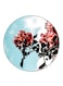 Flowers Printed Fridge Magnet Round Multicolour