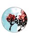 Flowers Printed Fridge Magnet Round Multicolour