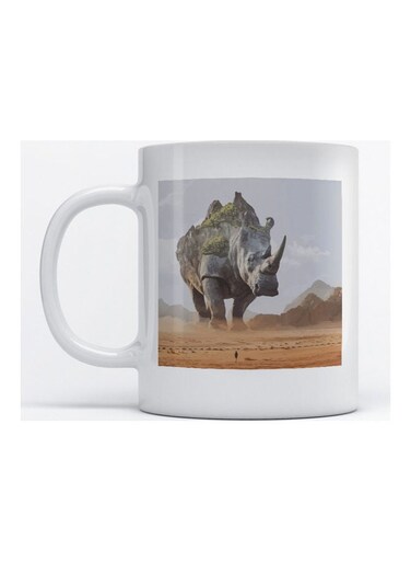 Mug Rhino for Coffee and Tea White