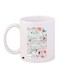 Floral Printed Coffee Mug White/Pink/Green