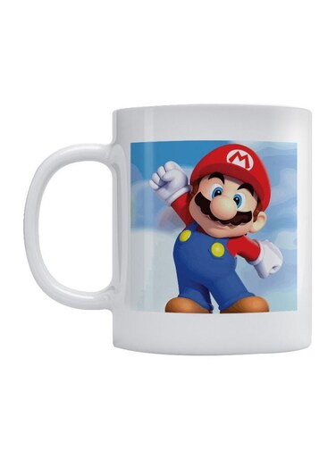 Super Mario Printed Mug White/Blue/Red 350ml