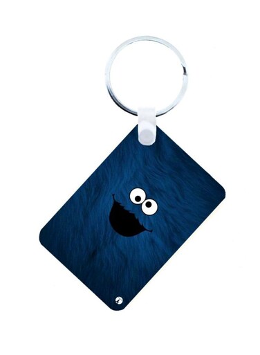 Cookie Monster Printed Keychain Blue/Black/White