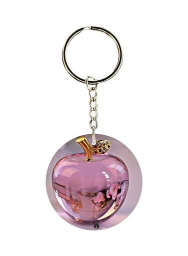 Apple Printed Keychain