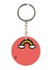 Rainbow With Cloud Printed Keychain