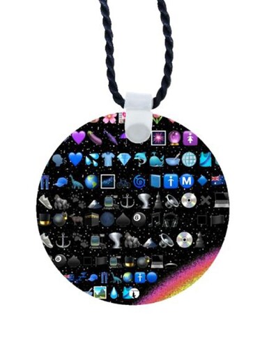 Emoji Printed Car Mirror Pendant