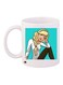 Girl Printed Coffee Mug White/Blue/Yellow