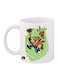 Video Game Crash Printed Mug White/Green/Orange 12ounce