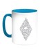 Bones And Skull Printed Coffee Mug Blue/White/Black 11ounce