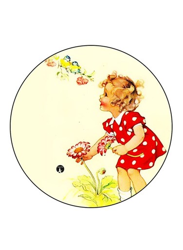 Vintage Art Printed Fridge Magnet Multicolour