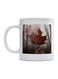 Tree Leaves Printed Mug White/Orange/Black