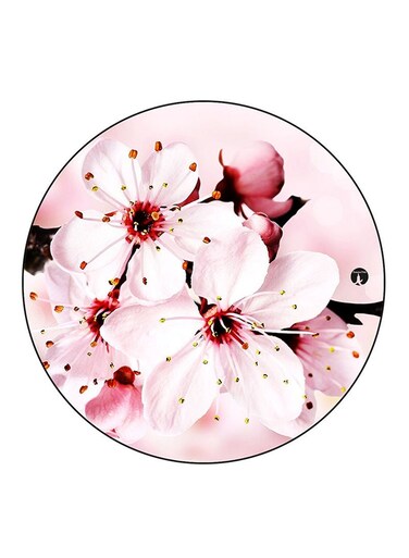 Flowers Printed Fridge Magnet Round Multicolour