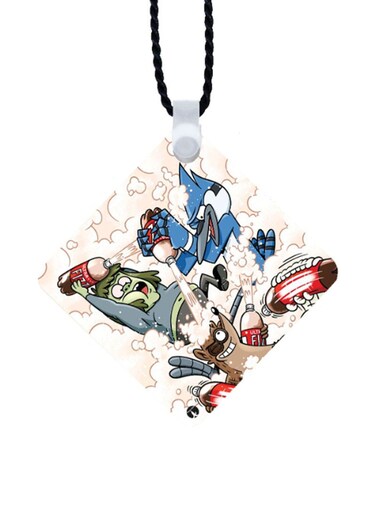 Regular Show Printed Car Mirror Pendant