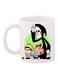Cartoon Printed Coffee Mug White/Green/Black 11ounce