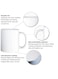 RYN&reg; Ceramic Coffee Mug with Initial Design Printed Gift for Coffee and Tea Lovers 11 Oz alphabet C