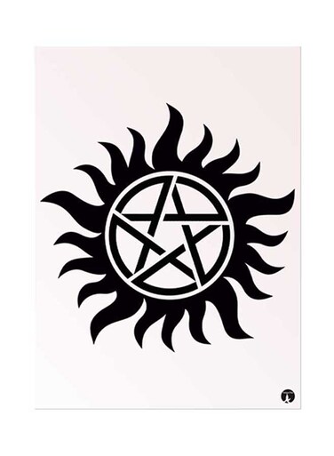 Supernatural Metal Plate Poster White/Black