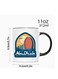 1pc UAE Souvenir Ceramic Coffee Mug - 11oz Abu Dhabi Landmarks Design, Dishwasher Safe, Ideal for Home, Office, Food Truck, Restaurant, and Travel Enthusiasts