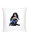 Wonder Woman Printed Decorative Cushion White/Beige/Black 16x16inch