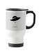 Printed Stainless Steel Travel Mug White/Grey 13centimeter