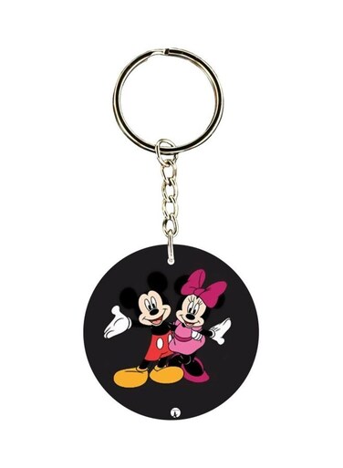 Mickey Mouse Cartoon Printed Double Sided Keychain