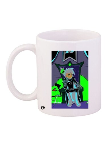 Anime Printed Coffee Mug White/Purple/Green