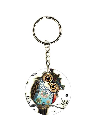 Owl Printed Dual Sided Keychain