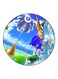 Sonic Printed Fridge Magnet Blue/White/Yellow