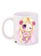 Cartoon Girl Printed Coffee Mug White/Purple/Beige 11ounce