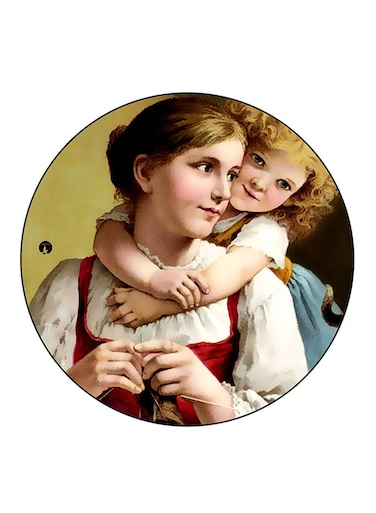 Vintage Art Printed Fridge Magnet Multicolour