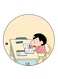 The Anime Shin Chan Printed Fridge Magnet Multicolour