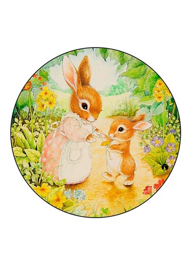 Rabbits Printed Fridge Magnet Multicolour