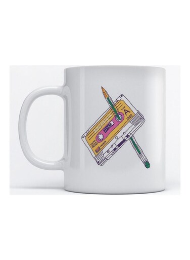 Mug Cassette for Coffee and Tea White