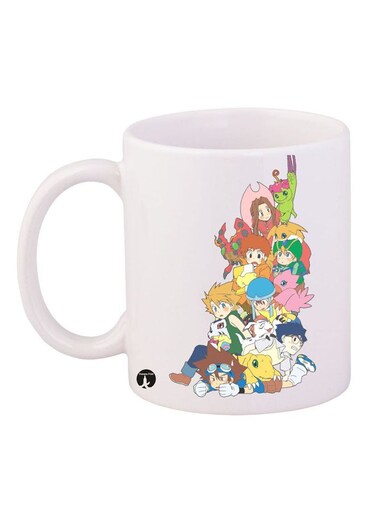 Anime Digimon Mug White/Pink/Blue