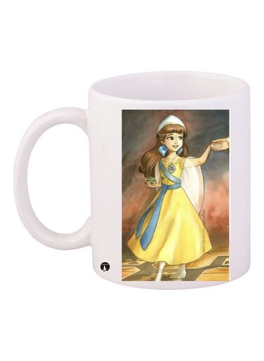 Printed Ceramic Coffee Mug Multicolour