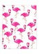 Flamingo Printed Decorative Plate Pink/Black/White 20x15cm