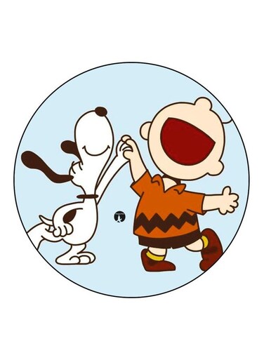 Cartoon Printed Fridge Magnet Blue/White/Brown 5.5cm