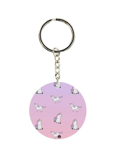 Unicorn Printed Single Sided Keychain