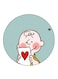 Snoopy Printed Fridge Magnet Round Multicolour
