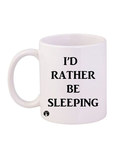Printed Mug White/Black 12ounce