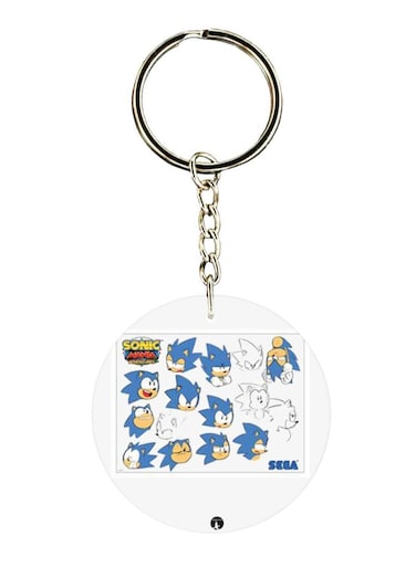 Double Sided Sonic Printed Keychain