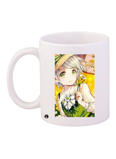 Anime Printed Coffee Mug White/Beige/Yellow